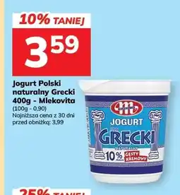 Hitpol Jogurt Polski naturalny Grecki Mlekovita oferta