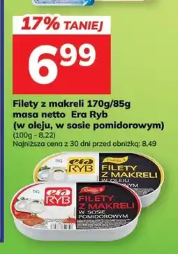 Hitpol Filety z makreli w oleju Era Ryb oferta