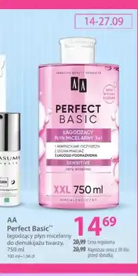 Hebe Łagodzący płyn micelarny do demakijażu twarzy Perfect Basic AA oferta
