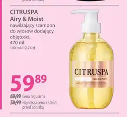Hebe Nawilżający szampon do włosów dodający objętości Airy & Moist Citruspa oferta