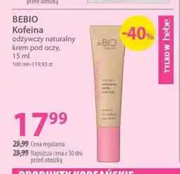 Hebe Kofeina odżywczy naturalny krem pod oczy beBIO oferta