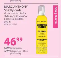 Hebe Ekstra mocna pianka stylizująca do włosów podkreślająca loki Strictly Curls Marc Anthony oferta