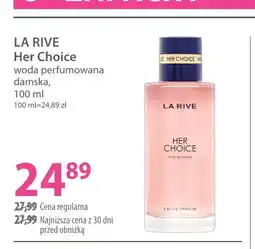 Hebe Woda perfumowana damska Her Choice La Rive oferta