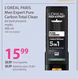 Hebe Żel pod prysznic męski Men Expert Pure Carbon Total Clean L'Oréal Paris oferta