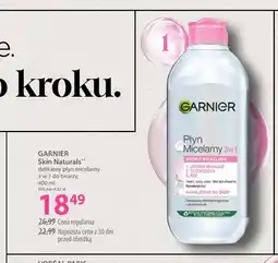 Hebe Delikatny płyn micelarny 3 w 1 do twarzy Skin Naturals Garnier oferta