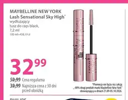 Hebe Lash Sensational Sky High wydłużający tusz do rzęs black Maybelline New York oferta