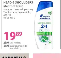 Hebe Menthol Fresh szampon przeciwłupieżowy 2 w 1 o zapachu mentolu Head & Shoulders oferta