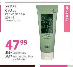 Hebe Balsam do ciała Cactus Yadah oferta