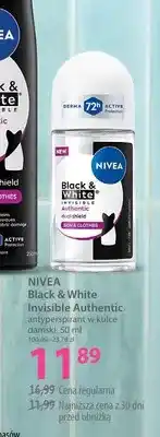 Hebe Antyperspirant w kulce damski Black & White Invisible Authentic Nivea oferta