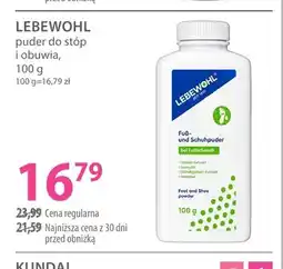 Hebe Puder do stóp i obuwia Lebewohl oferta