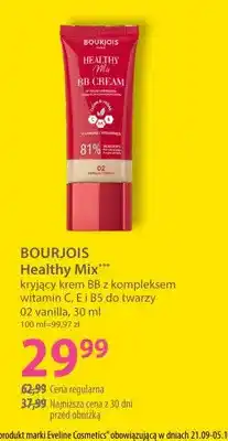 Hebe Kryjący krem BB Healthy Mix z kompleksem witamin C, E i B5 do twarzy 02 vanilla Bourjois oferta