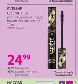 Hebe Pogrubiająco-wydłużający tusz do rzęs extra czarny Eveline Cosmetics oferta