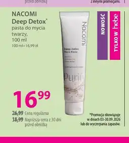 Hebe Pasta do mycia twarzy Deep Detox Nacomi oferta