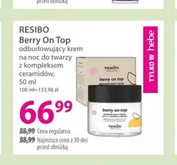 Hebe Odbudowujący krem na noc do twarzy z kompleksem ceramidów Berry On Top Resibo oferta