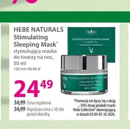 Hebe Stymulująca maska do twarzy na noc Stimulating Sleeping Mask Hebe Naturals oferta