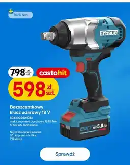 Castorama Bezszczotkowy klucz udarowy Erbauer oferta