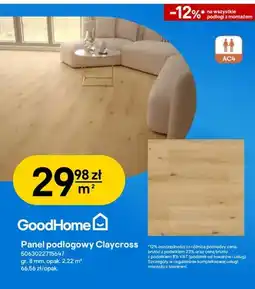 Castorama Panel podłogowy Claycross GoodHome oferta