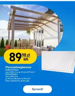 Castorama Płyta poliwęglanowa 0,98x3 m gr. 10 mm oferta