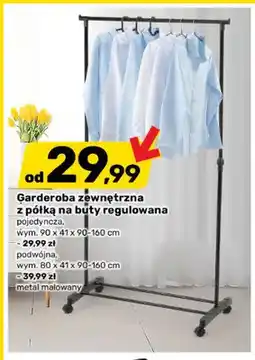 Bricomarche Garderoba zewnętrzna z półką na buty regulowana pojedyncza oferta