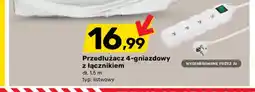 Bricomarche Przedłużacz 4-gniazdowy z łącznikiem 1,5 m oferta