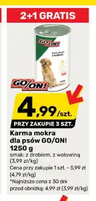 Bricomarche Karma mokra dla psów z wołowiną Go/On! oferta