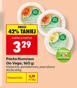 Biedronka Pasta hummus Go Vege klasyczny oferta