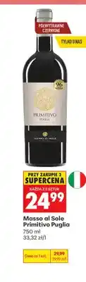 Biedronka Wino czerwone Masso al Sole Primitivo Puglia oferta