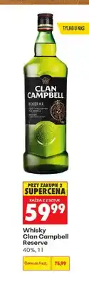 Biedronka Whisky Clan Campbell Reserve 40% oferta