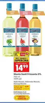 Biedronka Wino bezalkoholowe Monte Santi Frizzante Mojito Moscato oferta