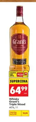 Biedronka Whisky Grant's Triple Wood 40% oferta