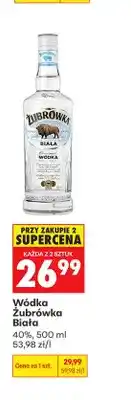 Biedronka Wódka Żubrówka Biała 40% oferta