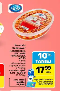 Carrefour Koreczki śledziowe Mors oferta