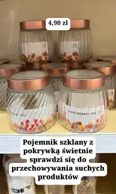 MR. DIY Pojemnik szklany z pokrywką Glass Storage Jar oferta