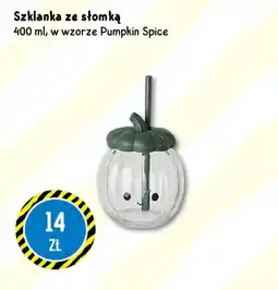 Tedi Szklanka ze słomką w wzorze Pumpkin Spice oferta