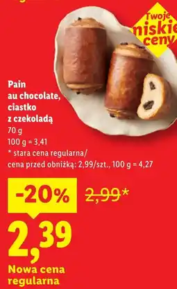 Lidl Pain au chocolate, ciastko z czekoladą oferta