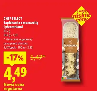 Lidl Chef Select Zapiekanka z mozzarellą i pieczarkami oferta