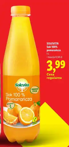 Lidl Solevita Sok 100 % Pomarańcza oferta