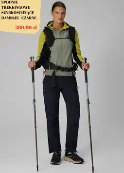 4F Spodnie trekkingowe szybkooschnące damskie - czarne oferta