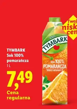 Lidl Sok 100% pomarańcza Tymbark oferta