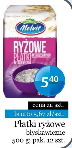 Specjał Płatki ryżowe błyskawiczne Melvit oferta