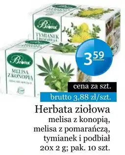 Specjał Herbata ziołowa melisa z konopią, melisa z pomarańczą, tymianek i podbiał oferta