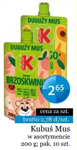 Specjał Kubuś Mus w asortymencie oferta