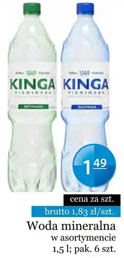 Specjał Woda mineralna Kinga Pieninska oferta