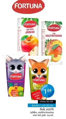 Specjał Fortuna Sok 100% jabłko, multiwitamina oferta