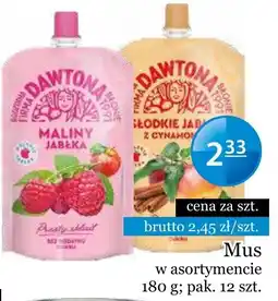 Specjał Mus Dawtona Maliny Jabłka oferta
