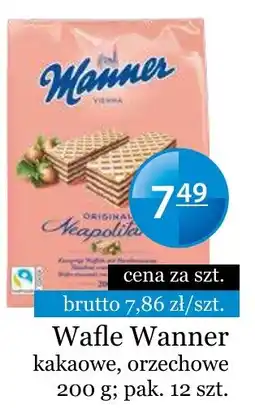 Specjał Wafle Wanner kakaowe, orzechowe oferta