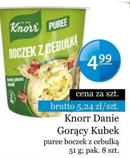 Specjał Knorr Danie Gorący Kubek puree boczek z cebulką oferta
