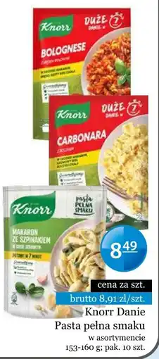 Specjał Knorr Danie Pasta pełna smaku oferta