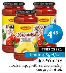 Specjał Sos Winiary boloński, spaghetti, słodko-kwaśny oferta