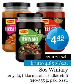 Specjał Sos Winiary teriyaki, tikka masala, słodkie chili oferta
